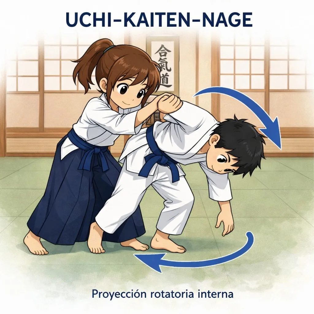 Ilustración de Uchi kaiten nage